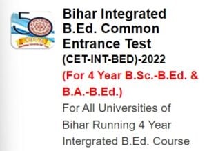 Bihar CET B.Ed Online Form