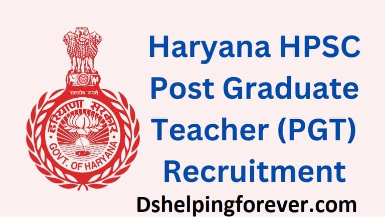 Haryana HPSC PGT Recruitment 2022