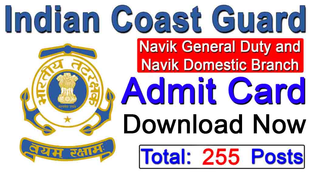 Indian Coast Guard Navik GD DB Admit Card 2023