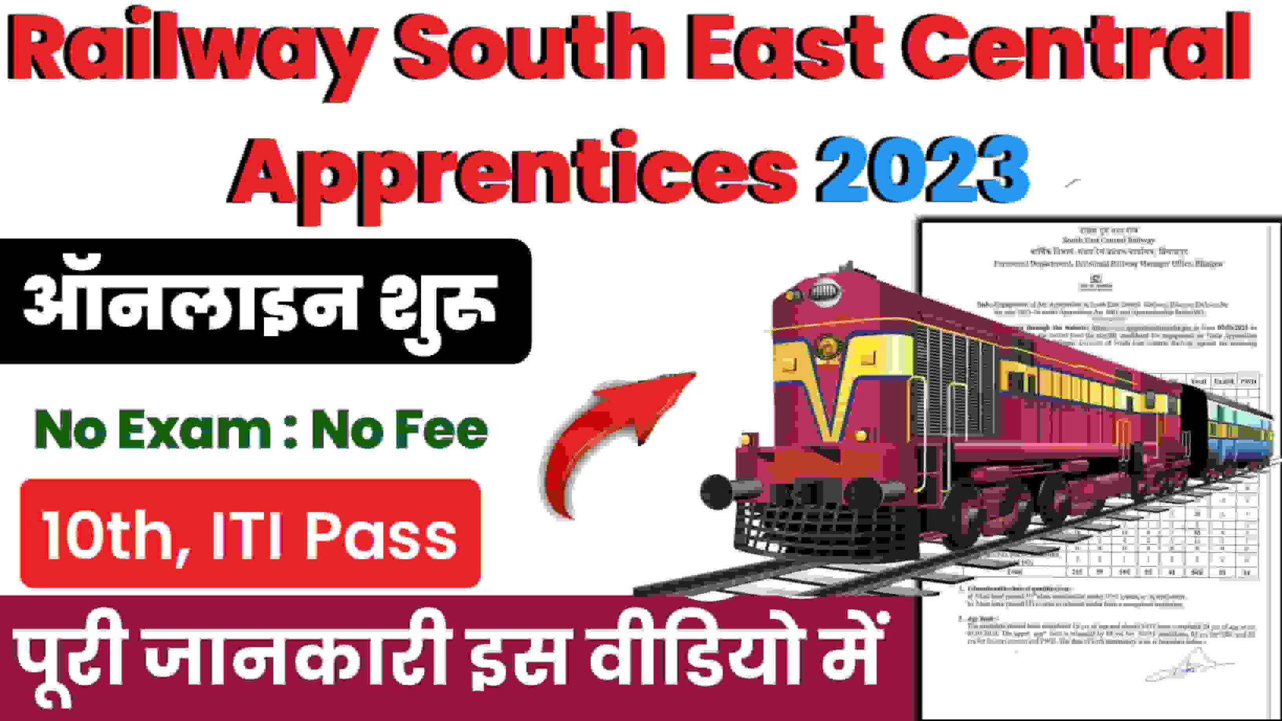 South East Central Railway Apprentice Online Form 2023