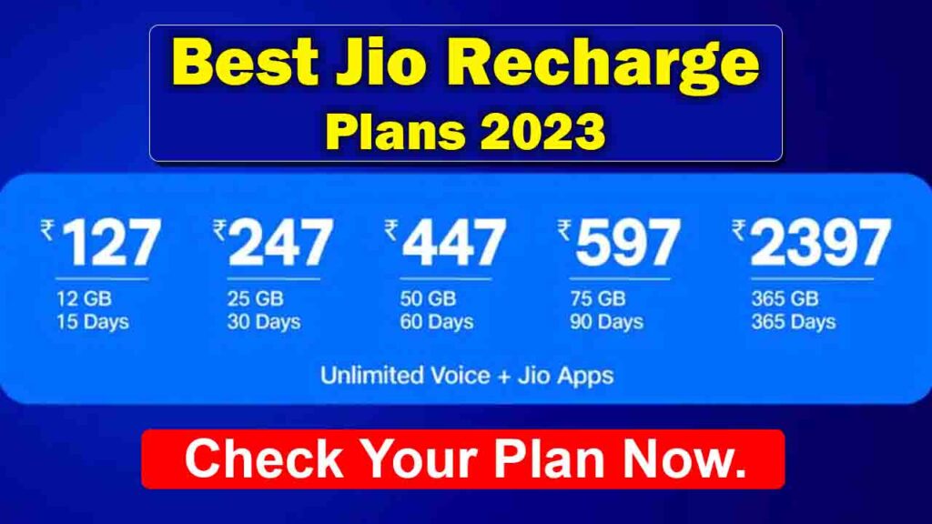 Best Jio Recharge Plans 2023