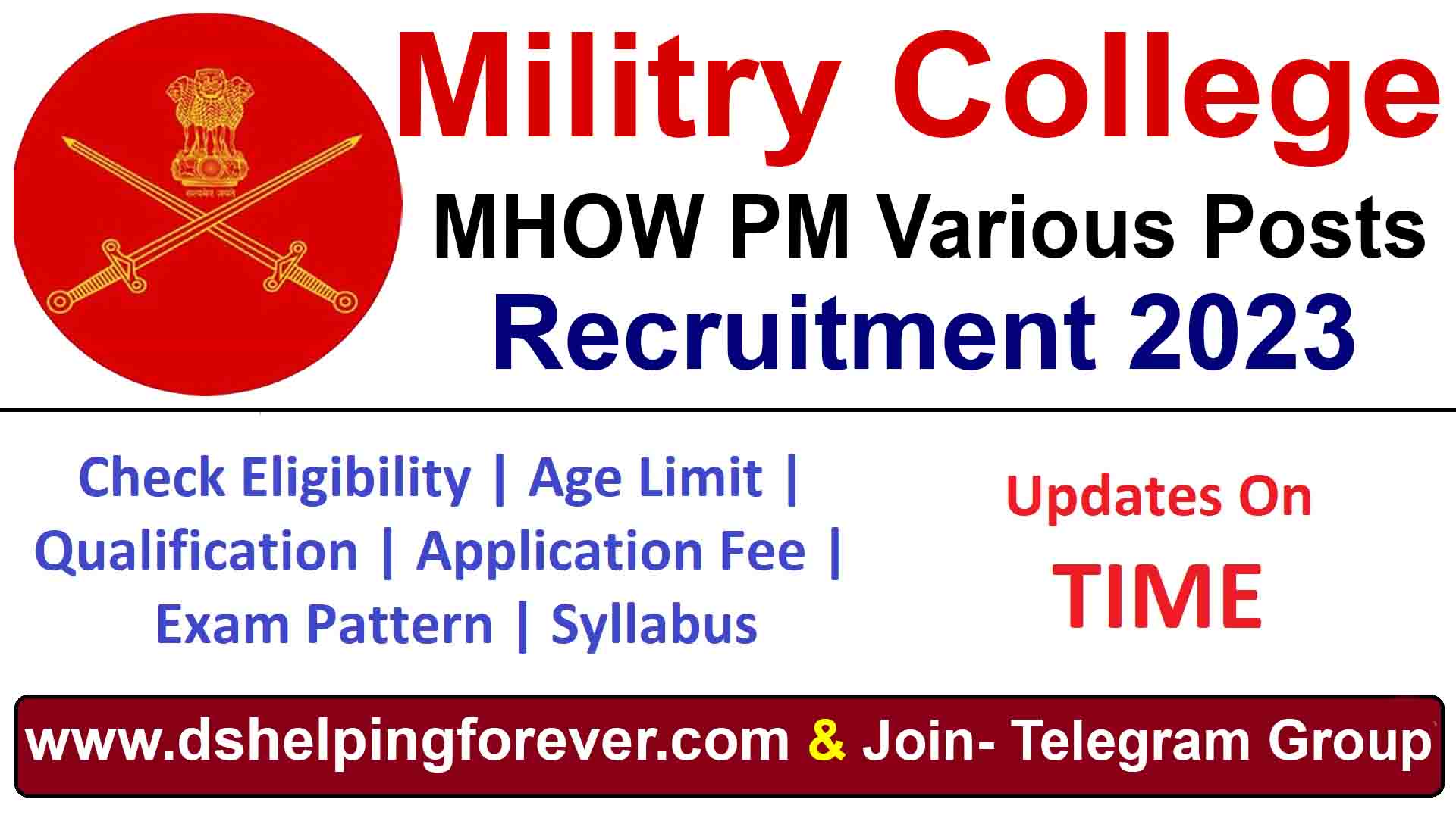 MHOW MP Recruitment 2023