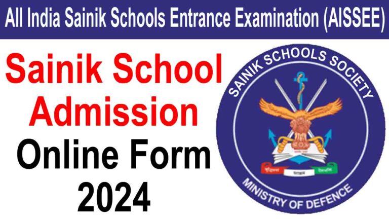 AISSEE Sainik School Admission Form 2024 Notification For 3666 Posts ...