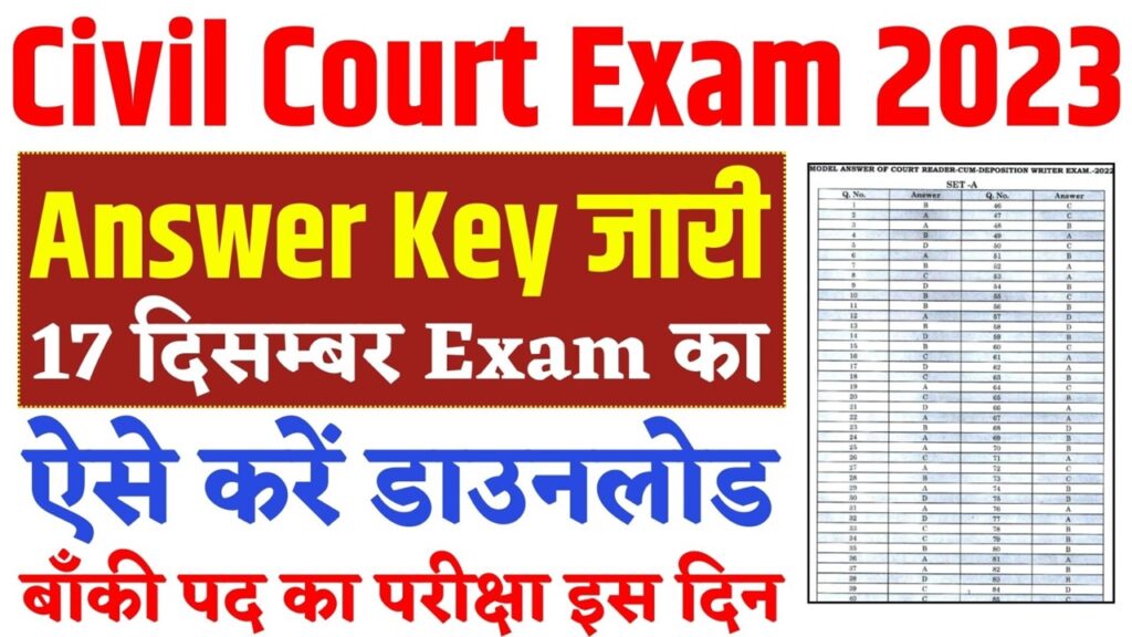 Patna Civil Court Answer Key 2024