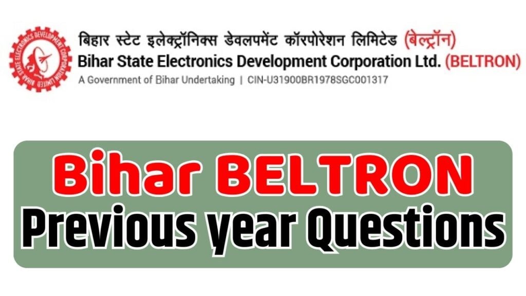Bihar Beltron DEO Previous Year Questions Paper PDF 2024