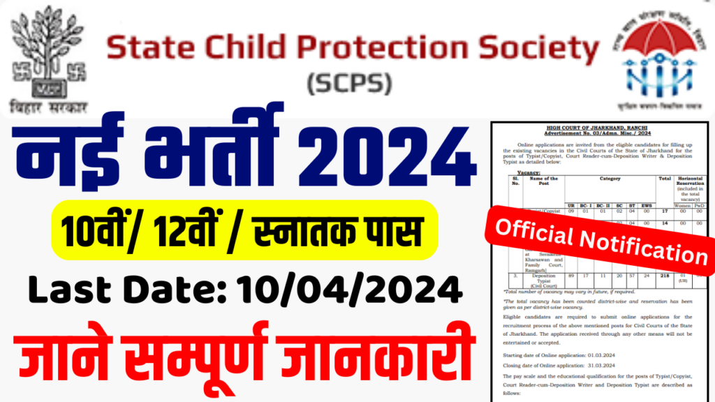 Bihar SCPS New Recruitment