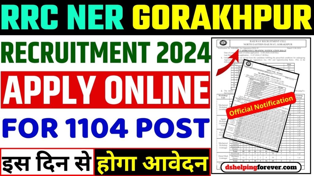 RRC NER Gorakhpur Apprentice Recruitment 2024