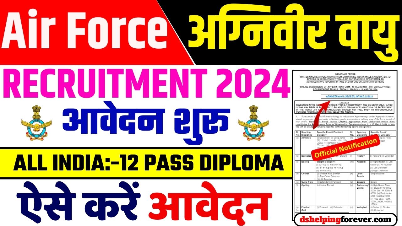 Air Force Agniveer Vayu Recruitment 2024