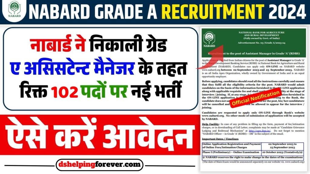 NABARD Assistant Manager Grade A Recruitment 2024