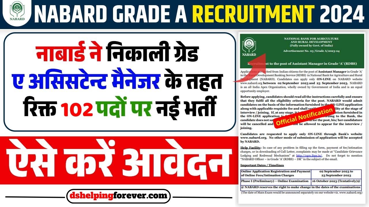 NABARD Assistant Manager Grade A Recruitment 2024 