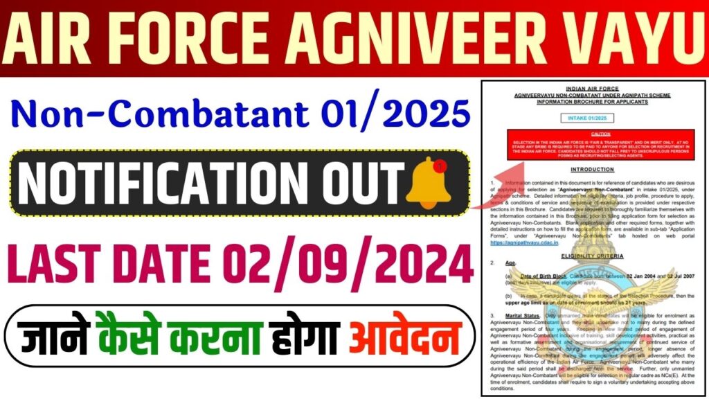 Air Force Agniveer Vayu Non-Combatant 01/2025