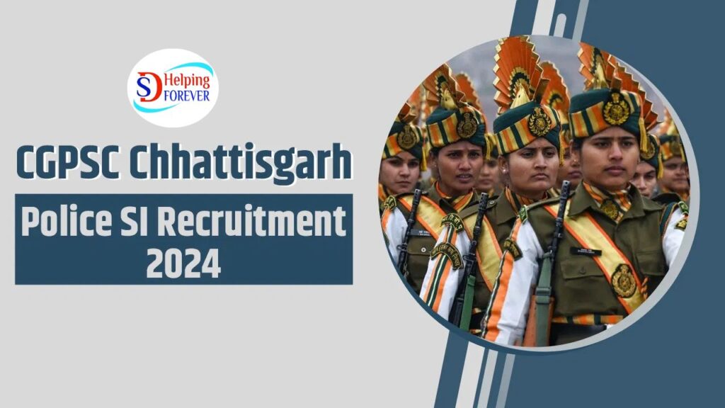 CGPSC SI Recruitment 2024