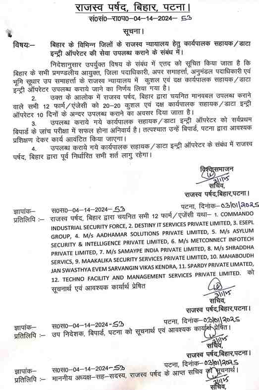 Bihar Rajaswa Vibhag New Vacancy