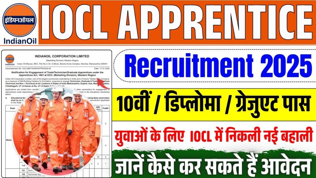 IOCL Apprentice Online Form 2025