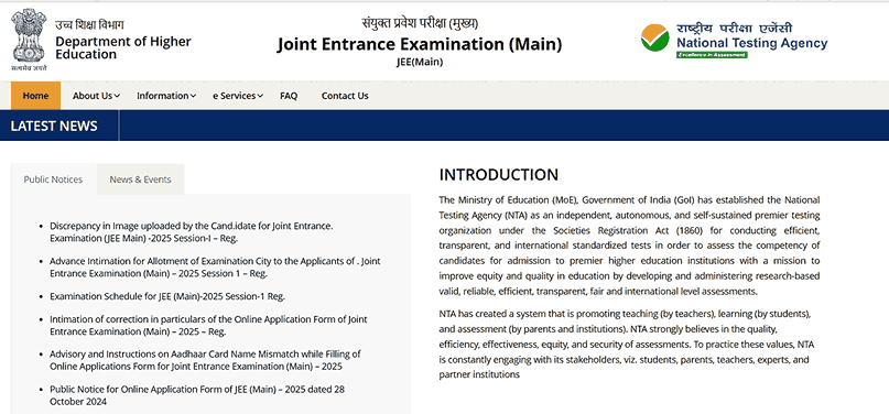 JEE Mains Full Syllabus 2025