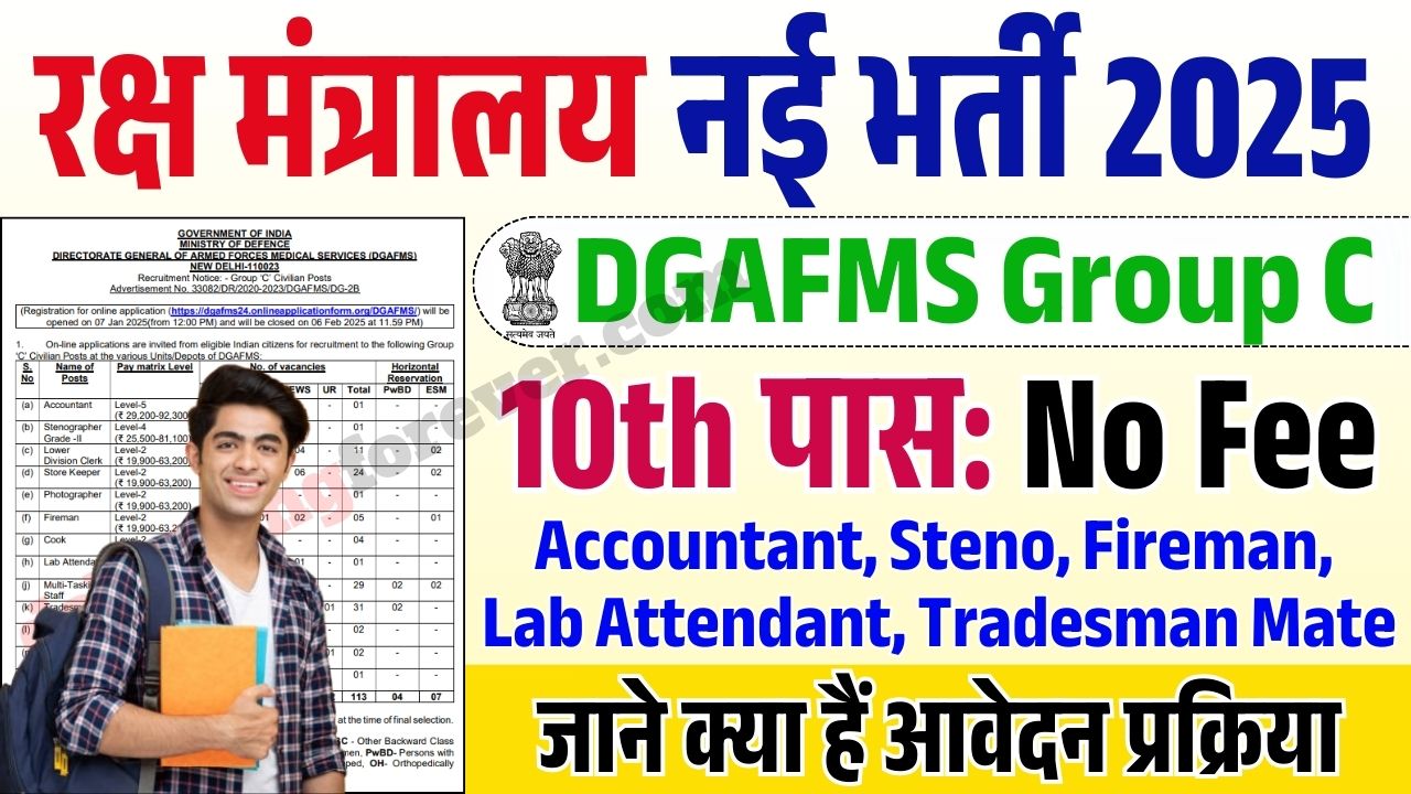 DGAFMS Group C Recruitment 2025